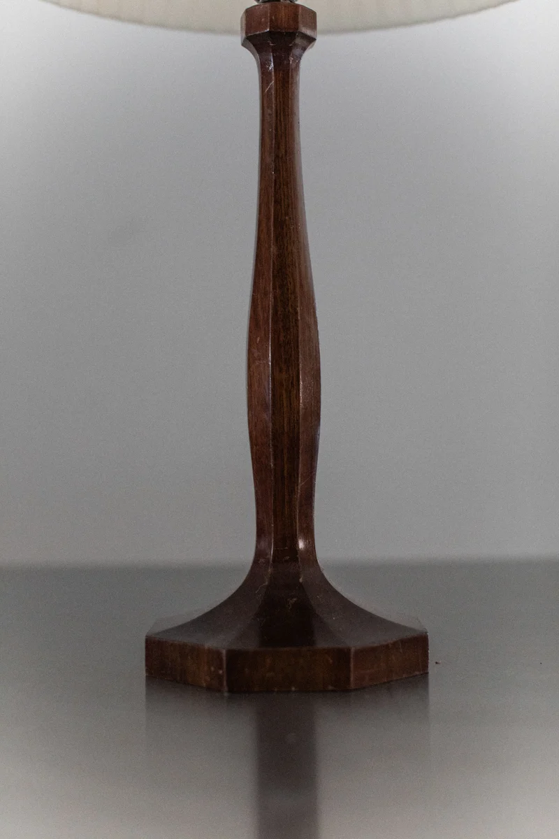 Vintage 1950's Wood Table Lamp