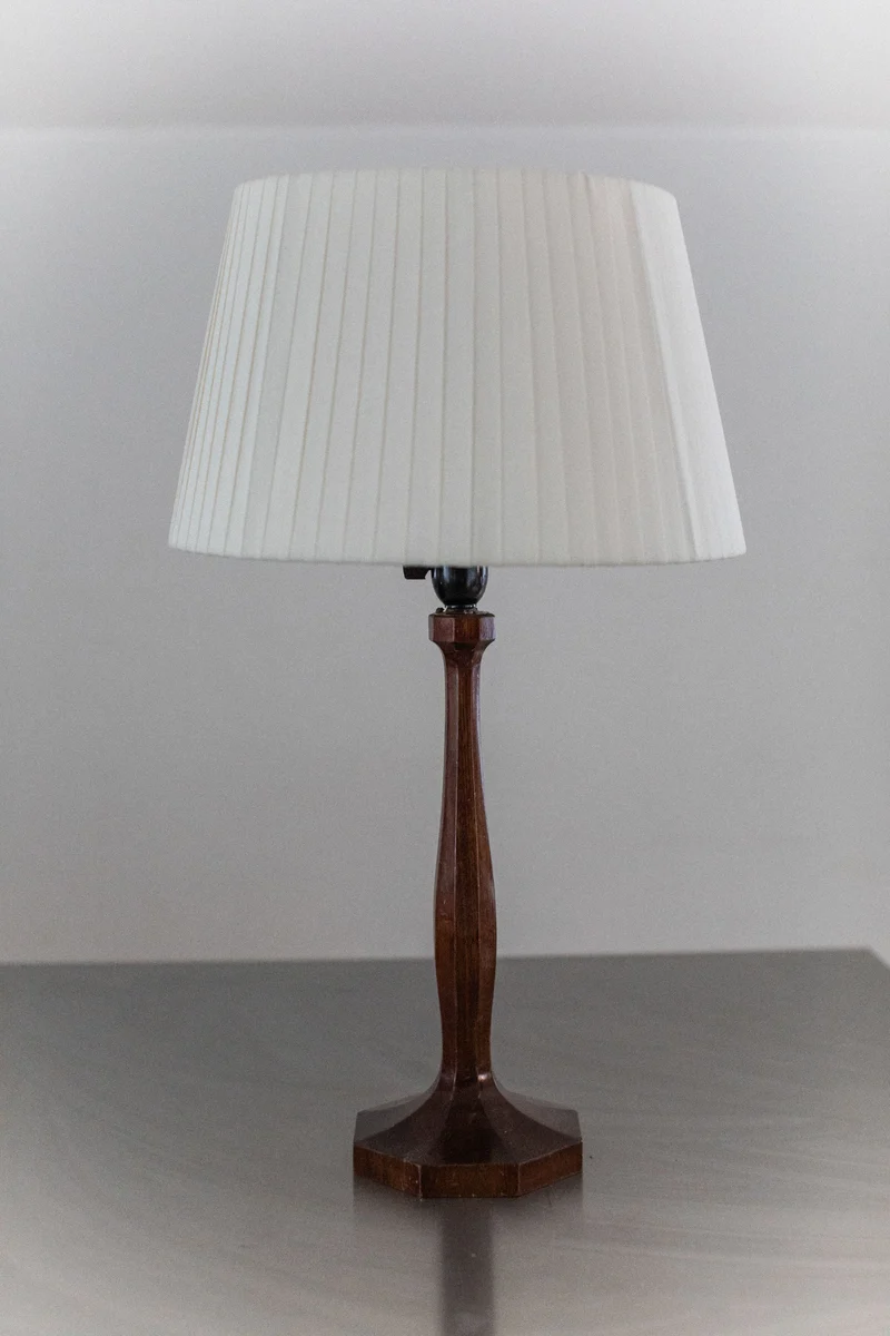 Vintage 1950's Wood Table Lamp