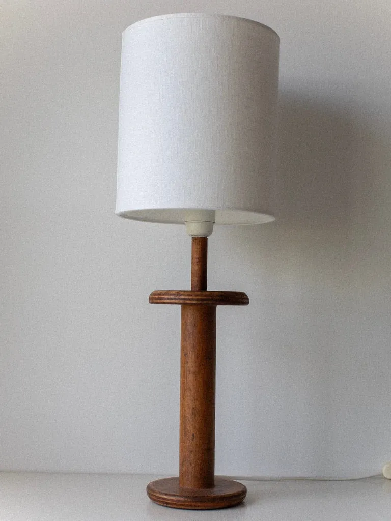 Vintage Mid-Century Midcentury Wood Table Lamp