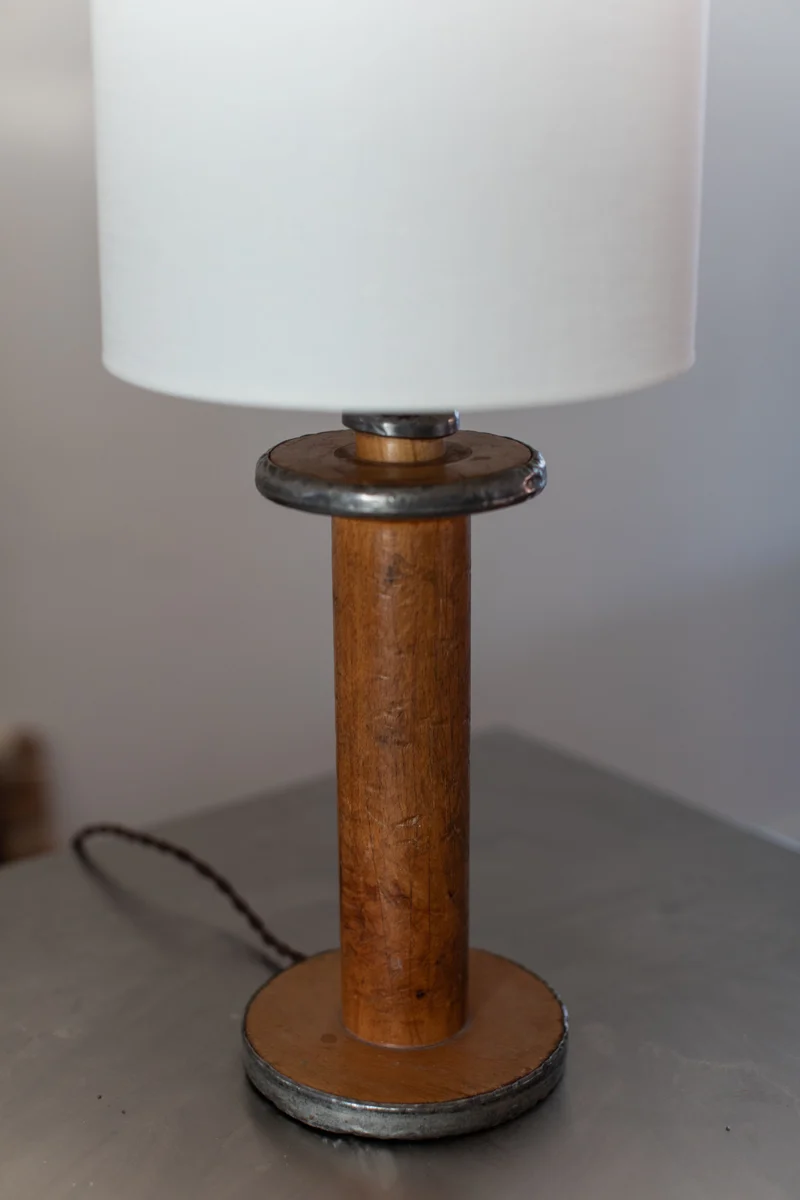 Vintage Large Mid-Century Steel Table Lamp
