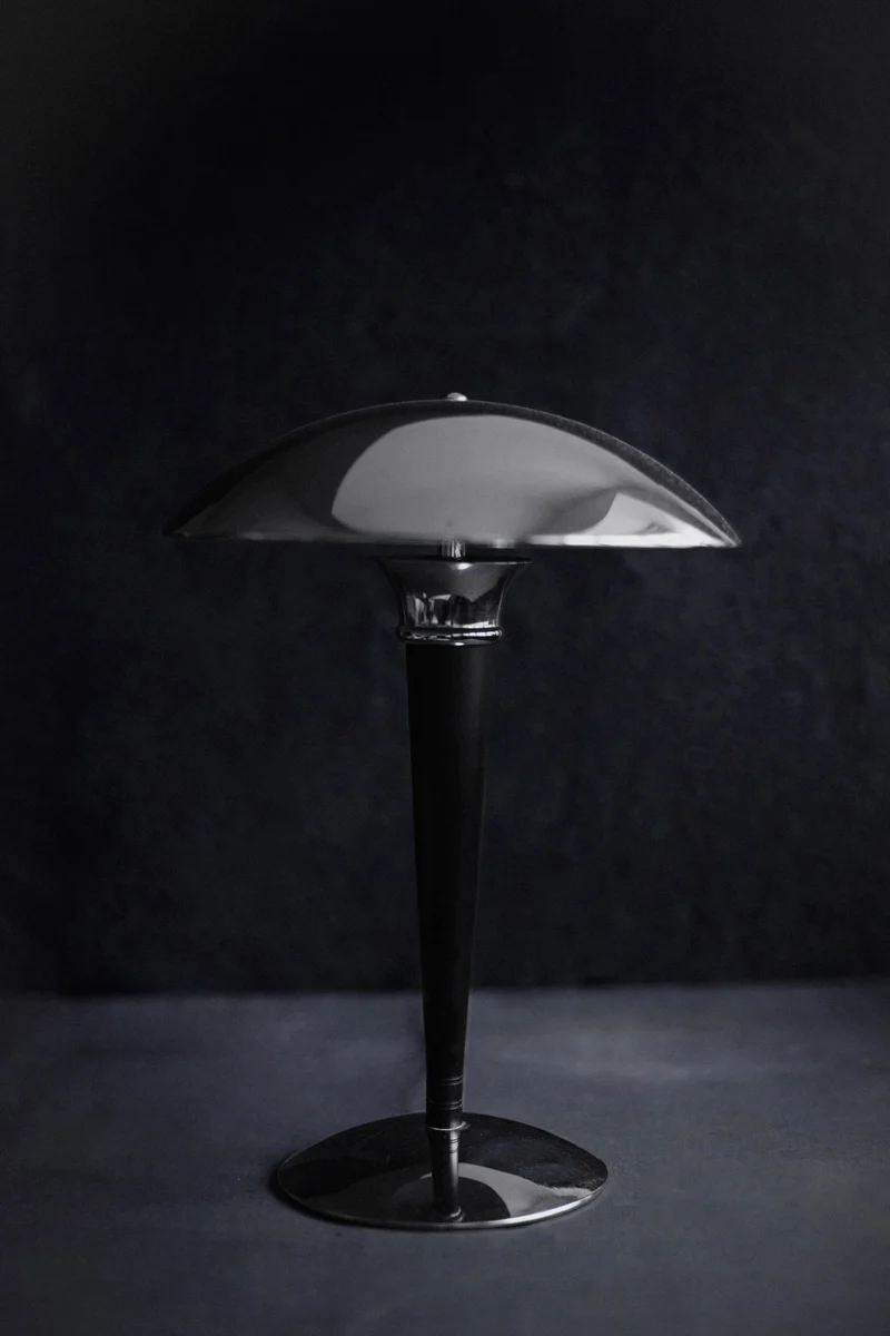 Vintage Bauhaus Chrome Table Lamp, 1980s