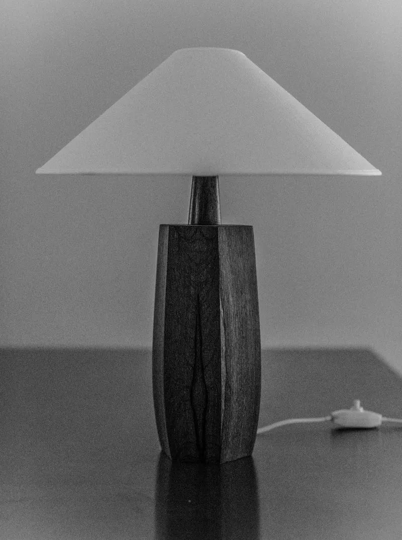 Vintage Mid-Century 1940's Wooden Table Lamp