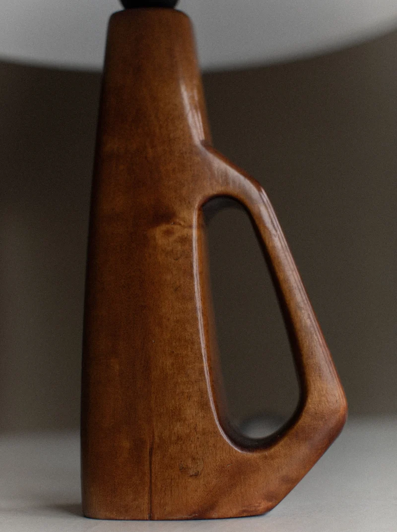Vintage Mid-Century 1960's Wooden Table Lamp