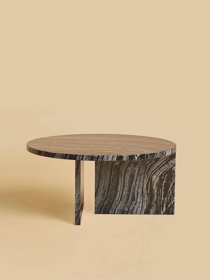 Round Marble Coffee Table - HASHI Series