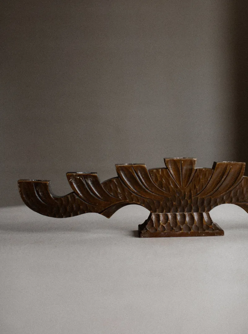 Wooden Candlestick