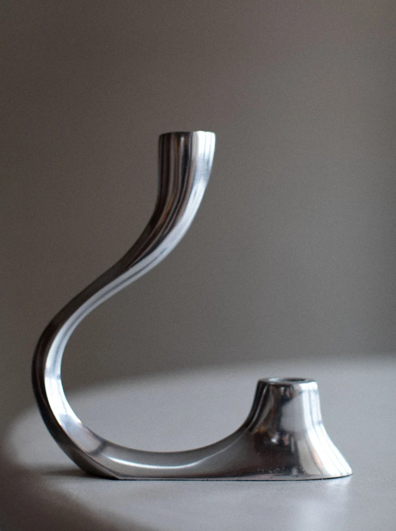 Vintage Chrome Candleholder