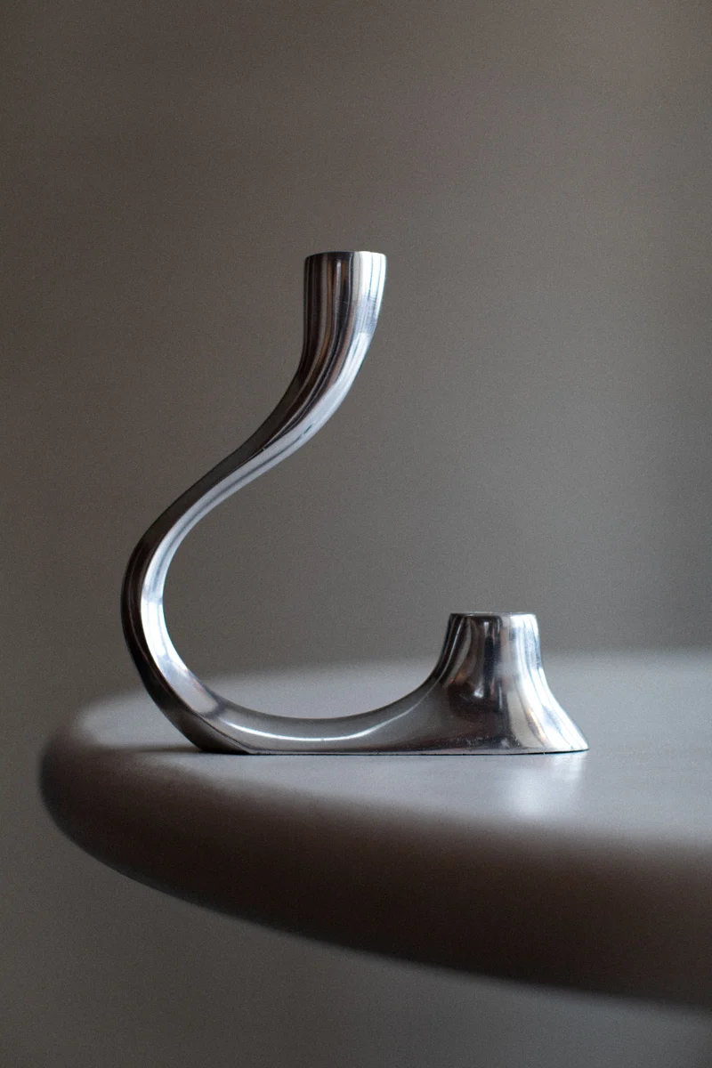 Vintage Chrome Candleholder