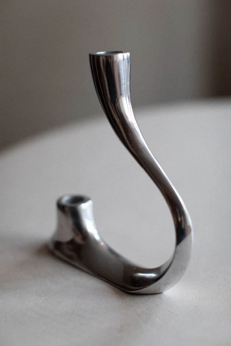 Vintage Chrome Candleholder
