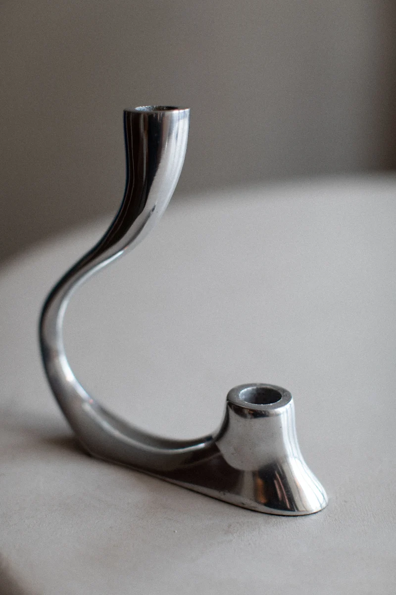 Vintage Chrome Candleholder