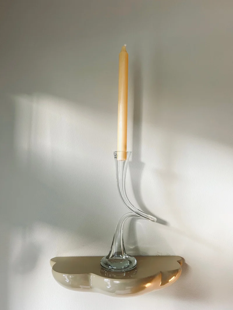 Swirl Glass Candleholder