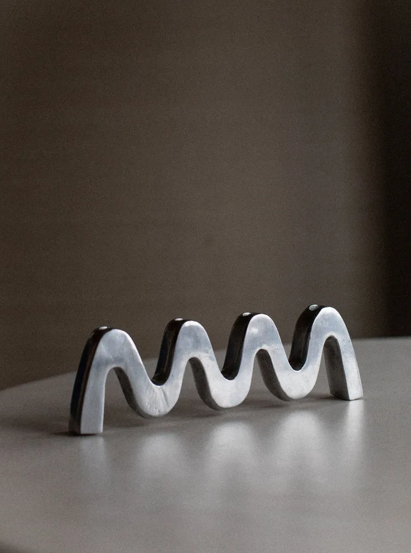 Steel Wave Candleholder