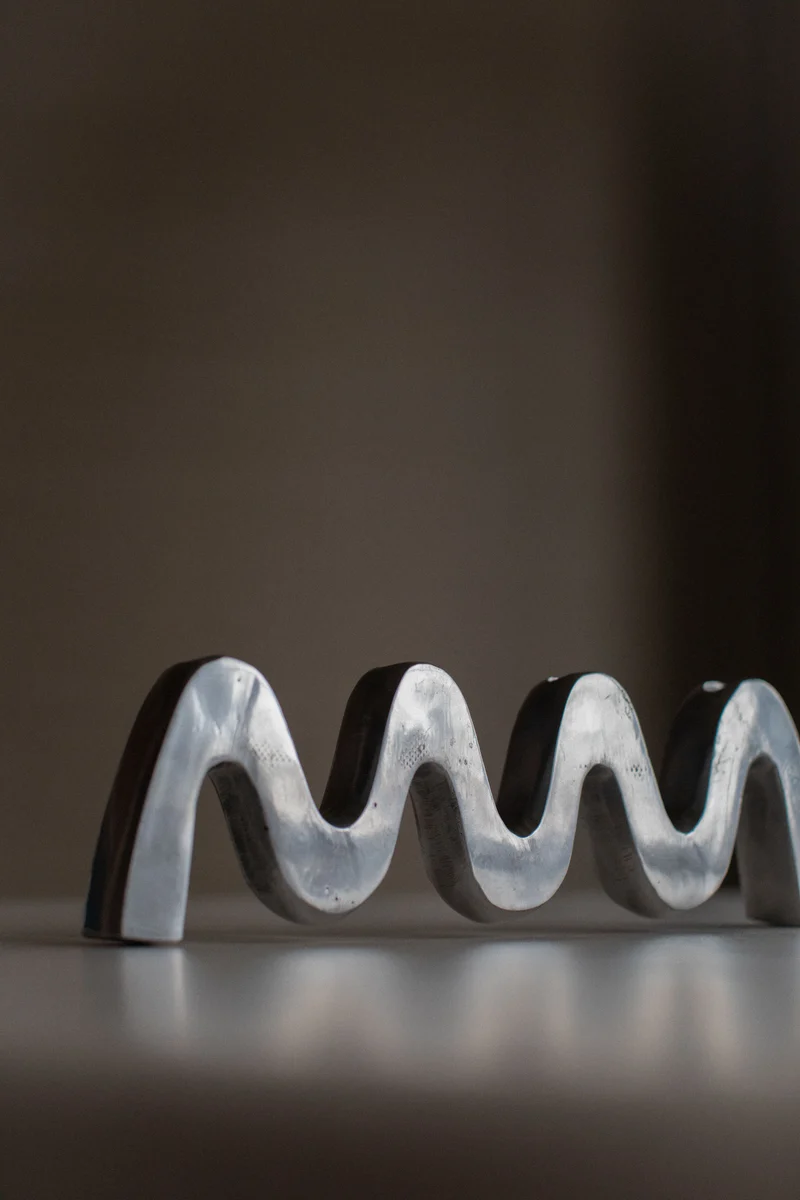 Steel Wave Candleholder