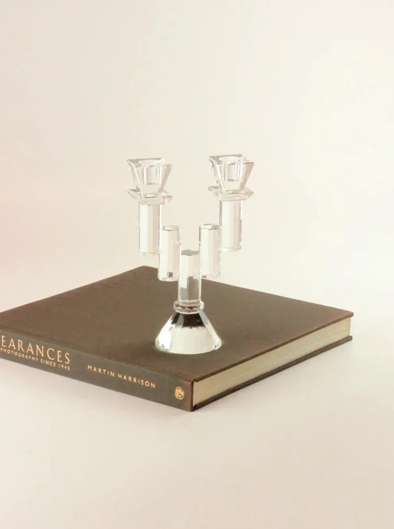 Faceted Crystal Candleholder