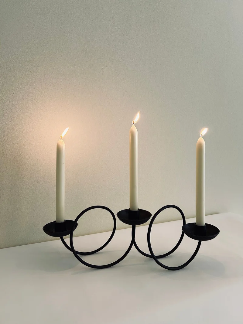 Brutalist Swirl Candle Holder