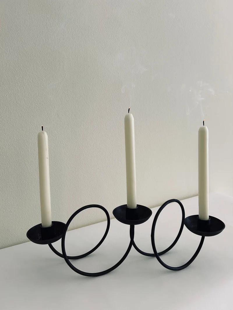 Brutalist Swirl Candle Holder