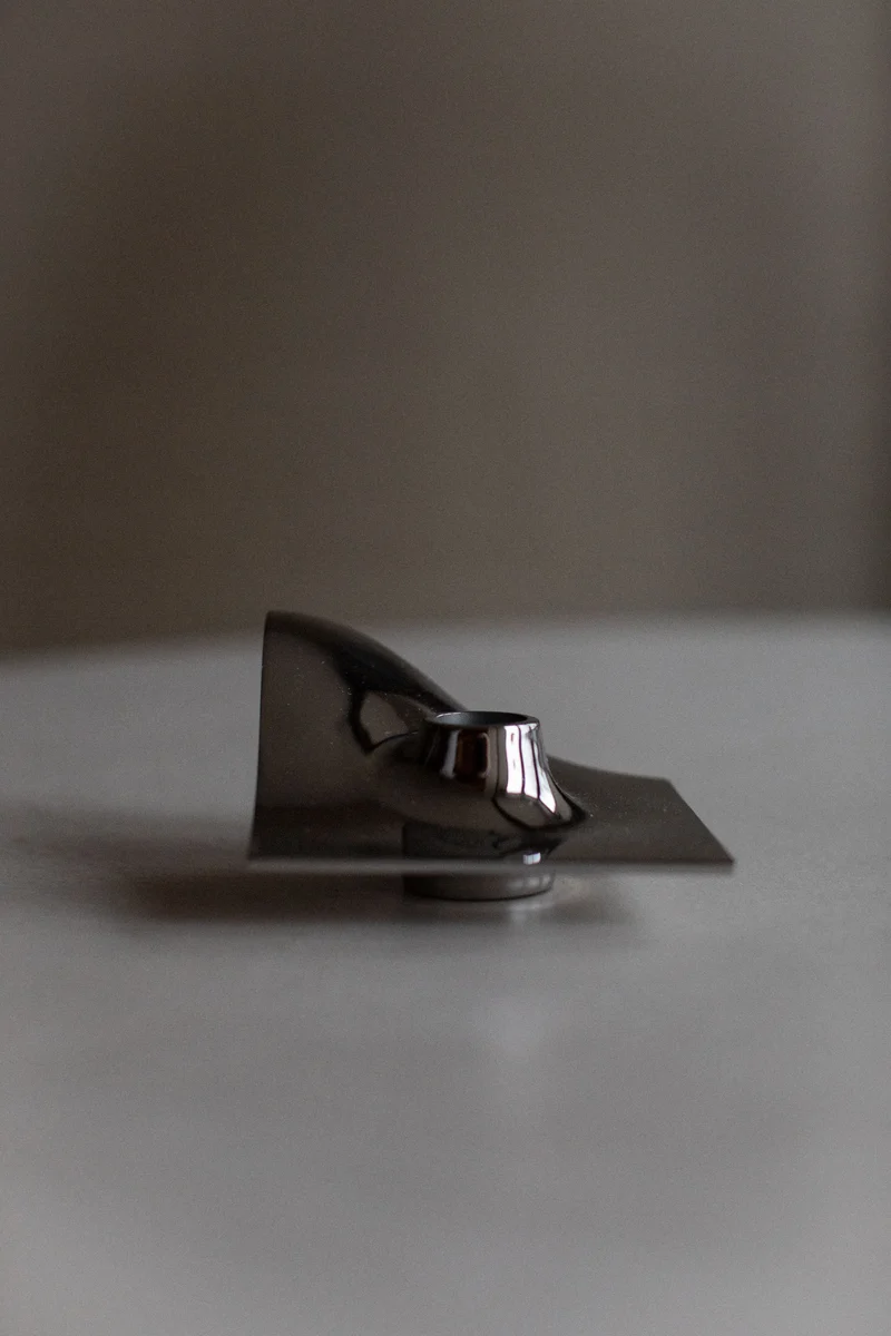 70's Chrome Candle holder
