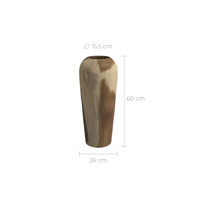 Vase Makkar en bois de suar H60cm