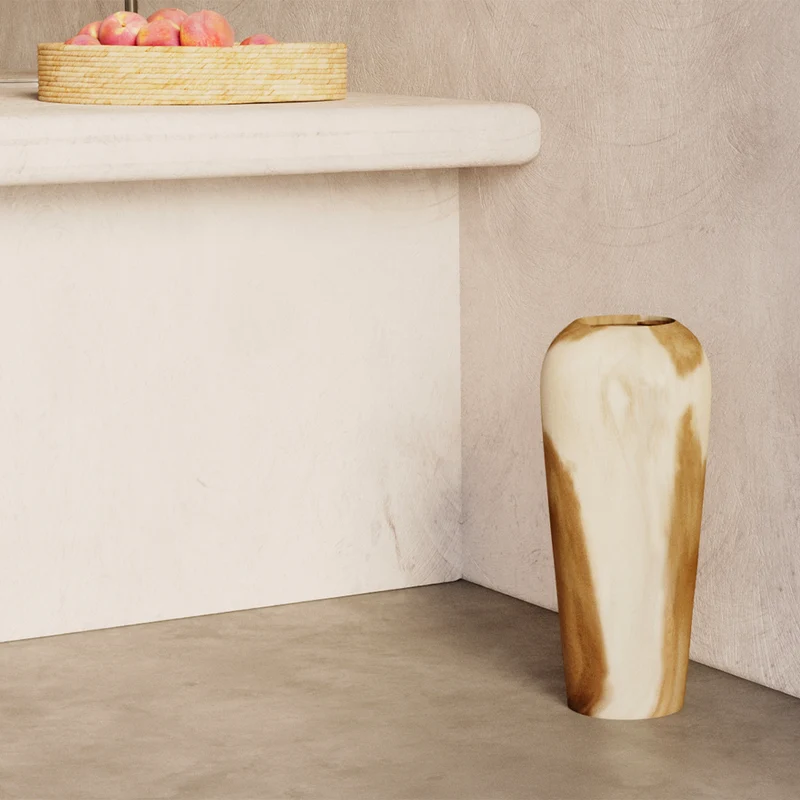 Vase Makkar en bois de suar H60cm