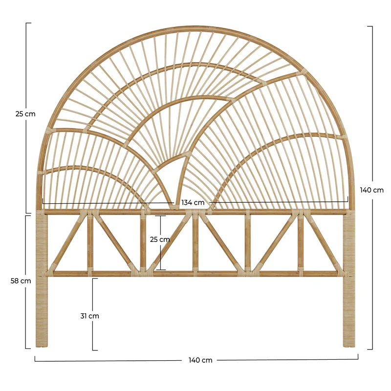 Tête de lit Séléné en rotin 140 cm