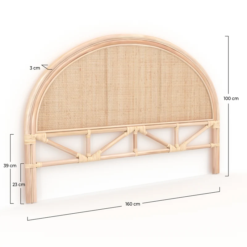 Tête de lit Madya en rotin naturel 160 cm