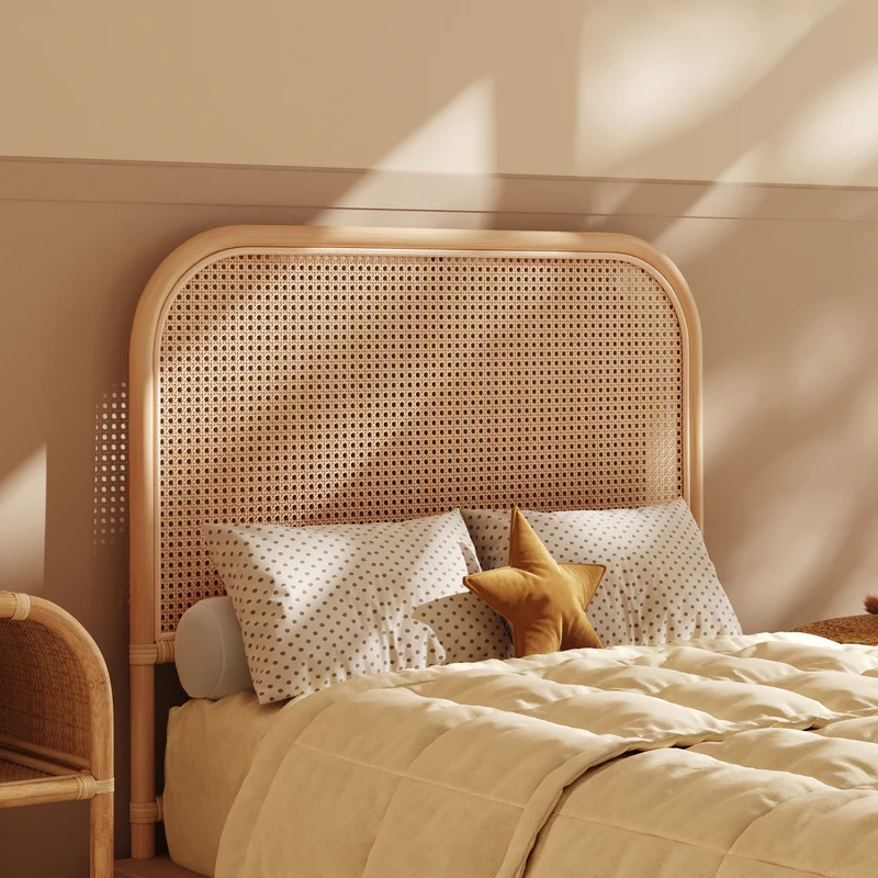 Tête de lit Naïra en rotin et cannage 90 cm