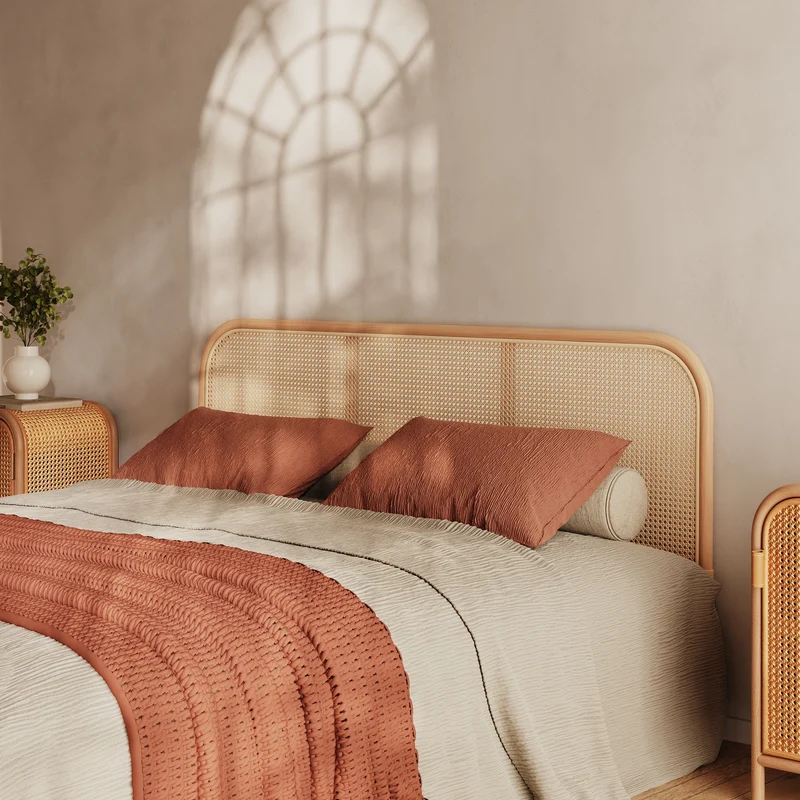 Tête de lit Naïra en rotin et cannage 160 cm