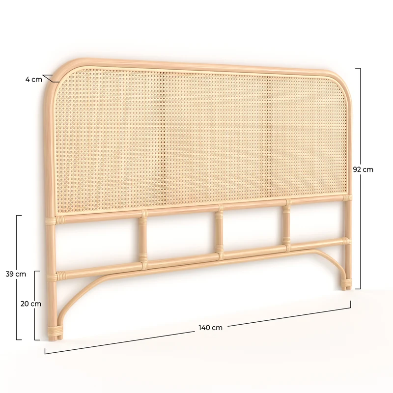 Tête de lit Naïra en rotin et cannage 140 cm