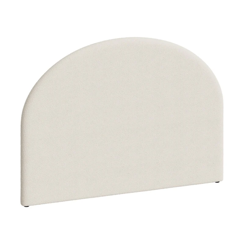 Tête de lit Eva en tissu bouclé beige 160 cm