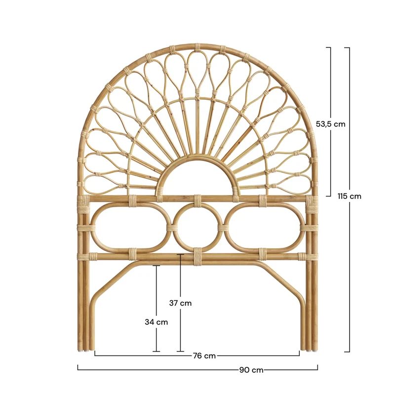 Tête de lit Bahia en rotin 90 cm