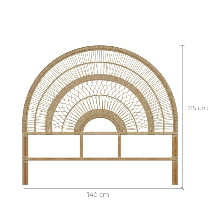 Tête de lit Astéria en rotin 140 cm