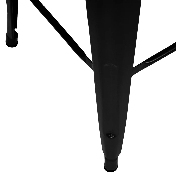 Tabouret de bar mi-hauteur Indus noir mat 66cm (lot de 2)