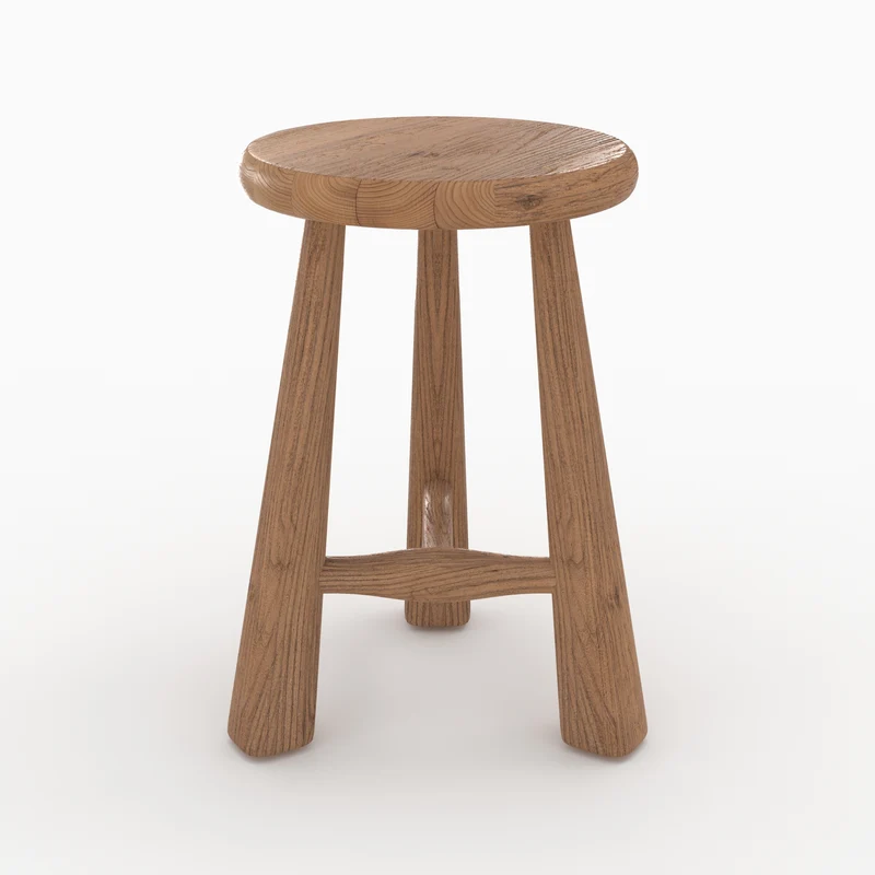 Tabouret Toby en bois d'orme H42