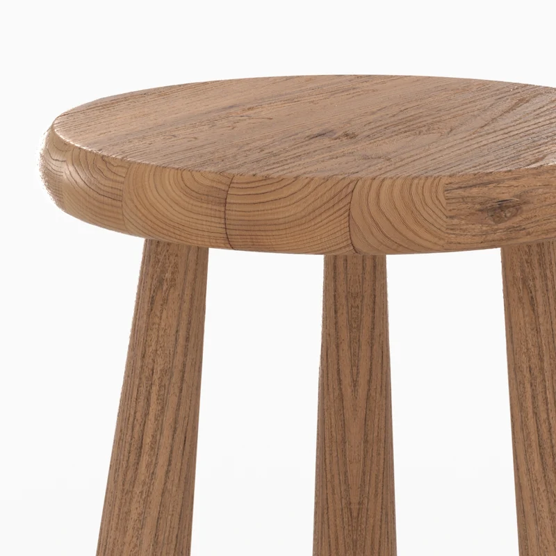 Tabouret Toby en bois d'orme H42