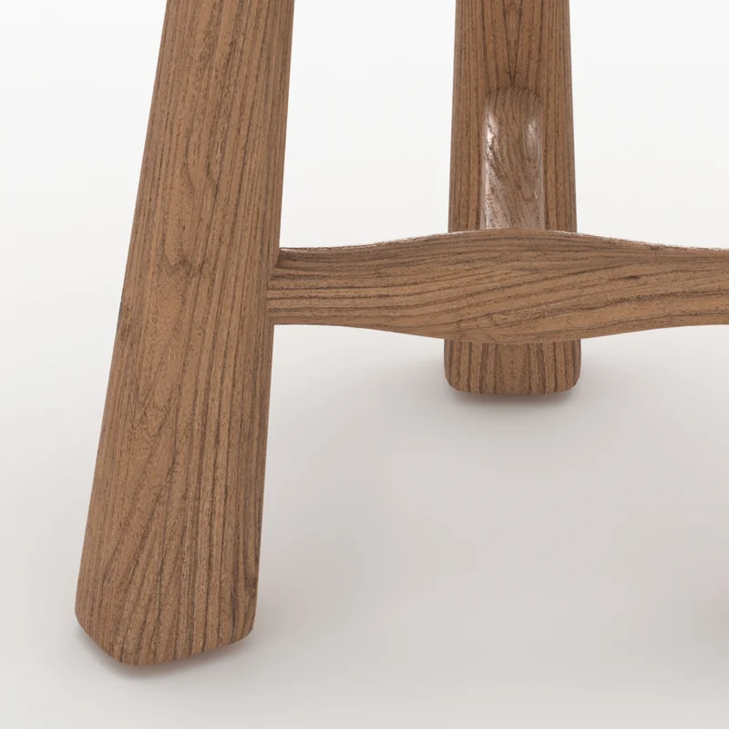 Tabouret Toby en bois d'orme H42