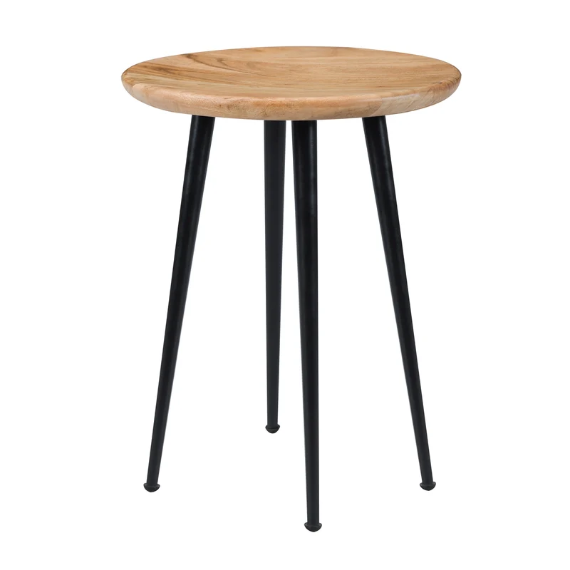 Tabouret rond Modasa en acacia