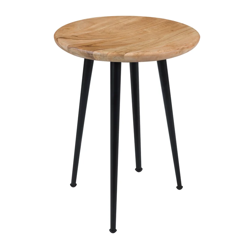 Tabouret rond Modasa en acacia