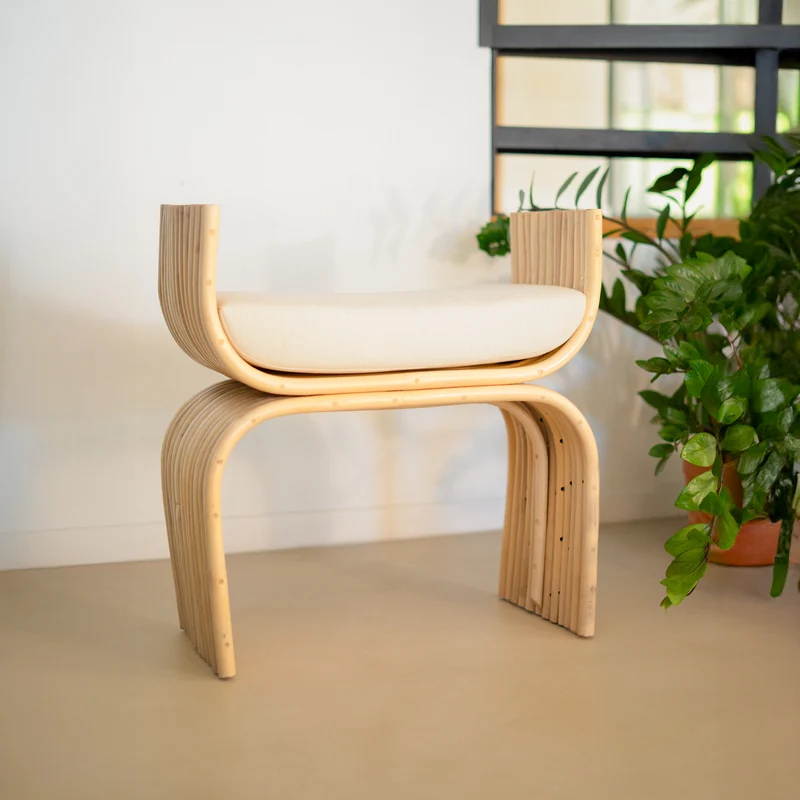Tabouret Réane en rotin