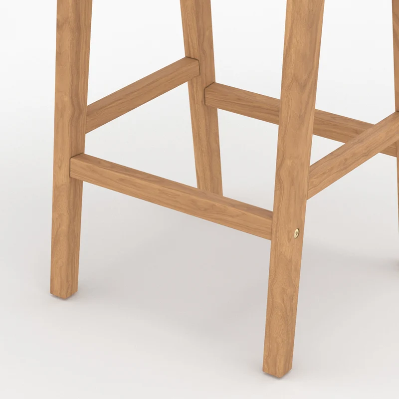 Tabouret pour îlot central Kuna 68 cm en teck et rotin