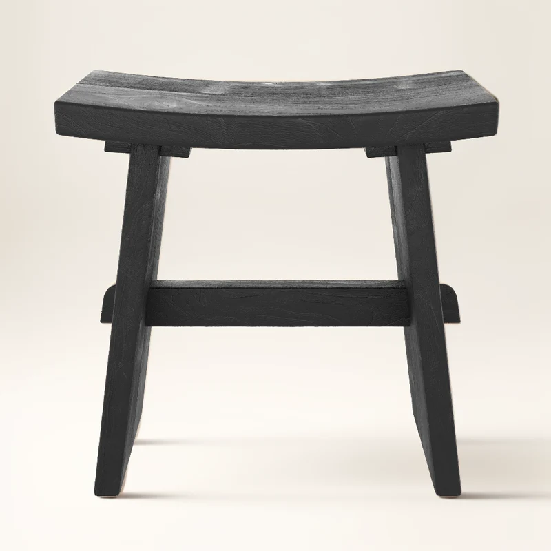 Tabouret Eka en bois noir