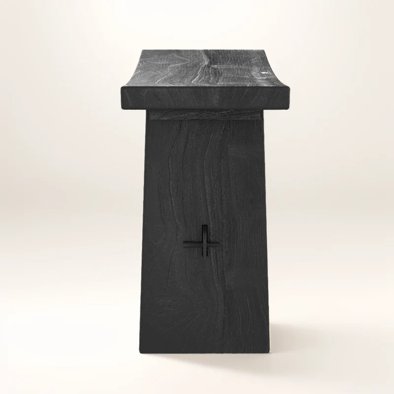 Tabouret Eka en bois noir