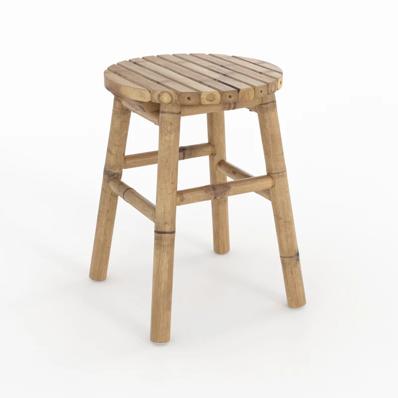 Tabouret de jardin Polly en bambou H45,5 cm