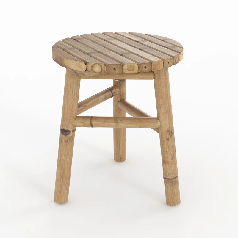Tabouret de jardin Eli en bambou H38 cm
