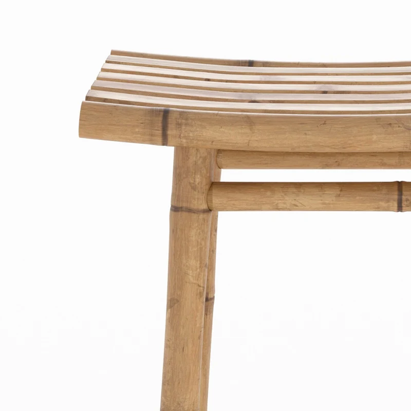 Tabouret de bar Vadella extérieur en bambou 74 cm
