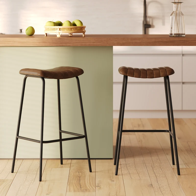 Tabouret de bar Lupin 77 cm marron (lot de 2)
