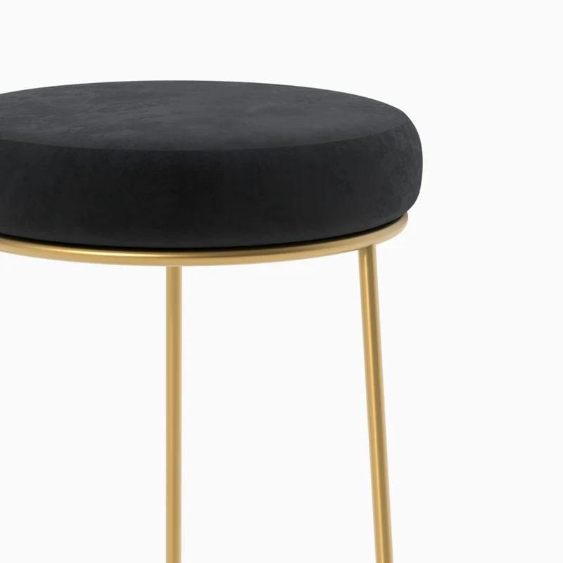 Tabouret de bar Kendal en velours noir 73 cm (lot de 2)