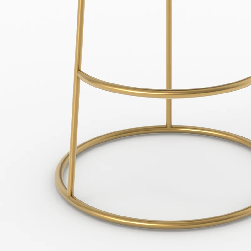 Tabouret de bar Kendal en velours noir 73 cm (lot de 2)