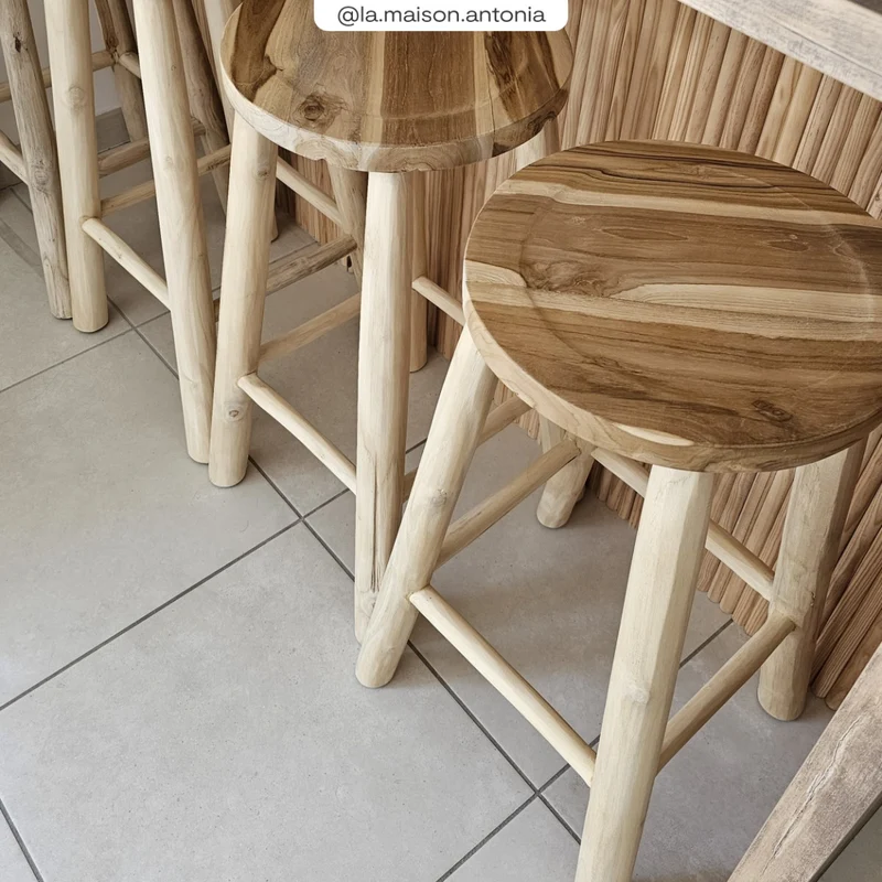 Tabouret de bar mi-hauteur Ika 67 cm