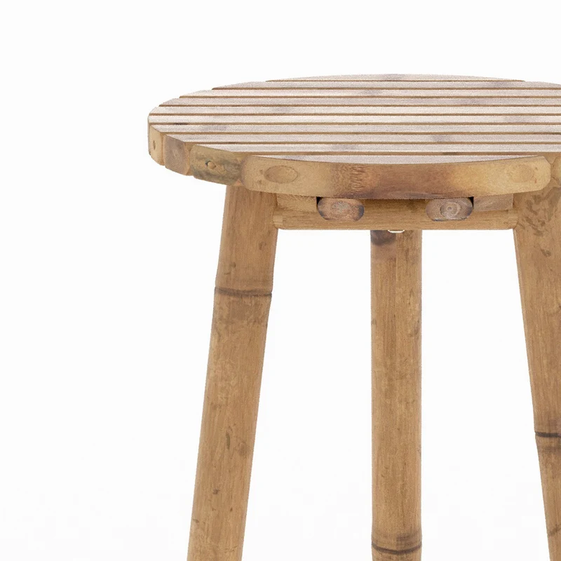 Tabouret de bar extérieur Eli en bambou 74 cm