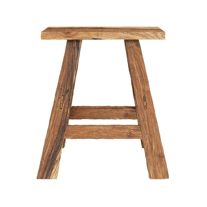 Tabouret Bob en bois de teck recyclé H45 cm