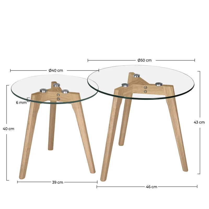 Tables basses Vénus (lot de 2)